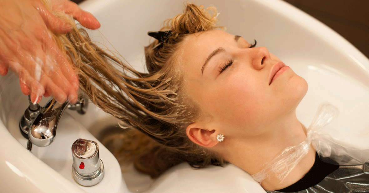 bac à shampoing pour coiffeur